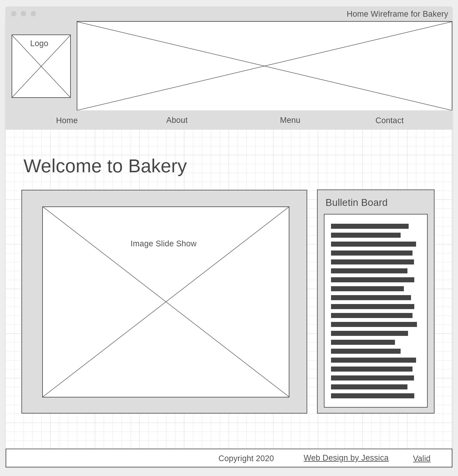 homepage wireframe