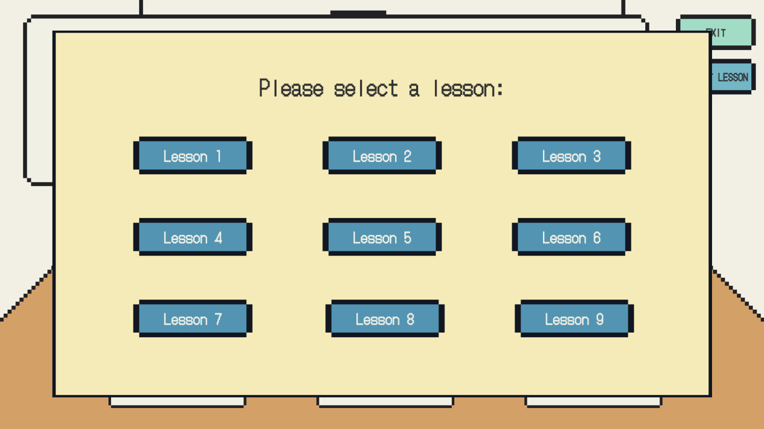 Lingo pets lesson selection